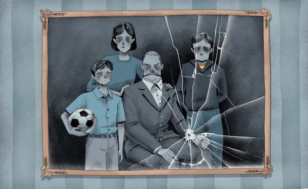 Jóvenes LGBT+, violentados en su familia por ser parte de la diversidad sexual. Ilustración: Ani Cortés. EL UNIVERSAL