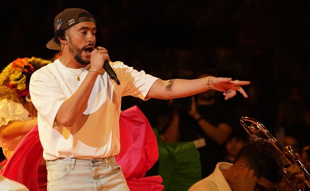Bad Bunny durante la ceremonia de los Premios Grammy 2023. / Foto: AP. 