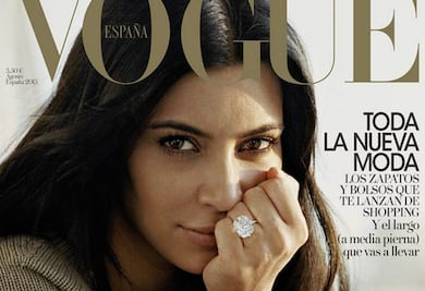 Kim Kardashian sin retoques y sin maquillaje en portada de Vogue España