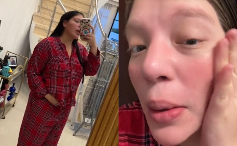 Yuliana Preciado preparándose para el nacimiento de Héctor Lorenzo. Foto: Captura vía TikTok.