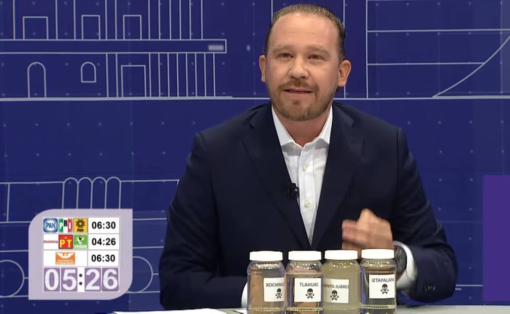 Santiago Taboada presenta presuntas muestras de agua de distintas alcaldías / Captura de pantalla