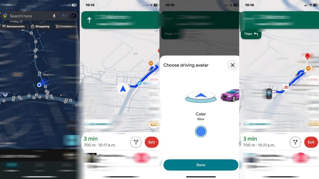 Personaliza el avatar de tu auto en Google Maps con 9 diseños divertidos. Foto: Captura de pantalla