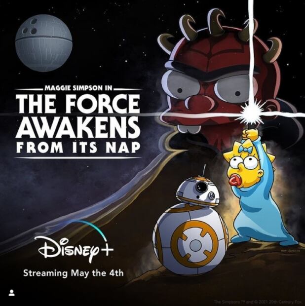 "Los Simpson" celebran el Día de Star Wars con un corto protagonizado por Maggie