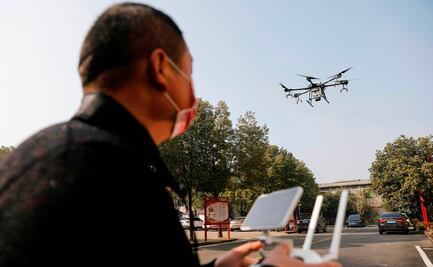 Con drones, alertan a residentes chinos sobre el coronavirus