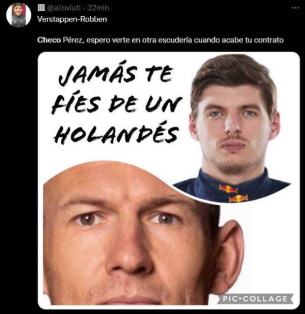 Los memes que dejó la polémica entre Checo Pérez y Max Verstappen
