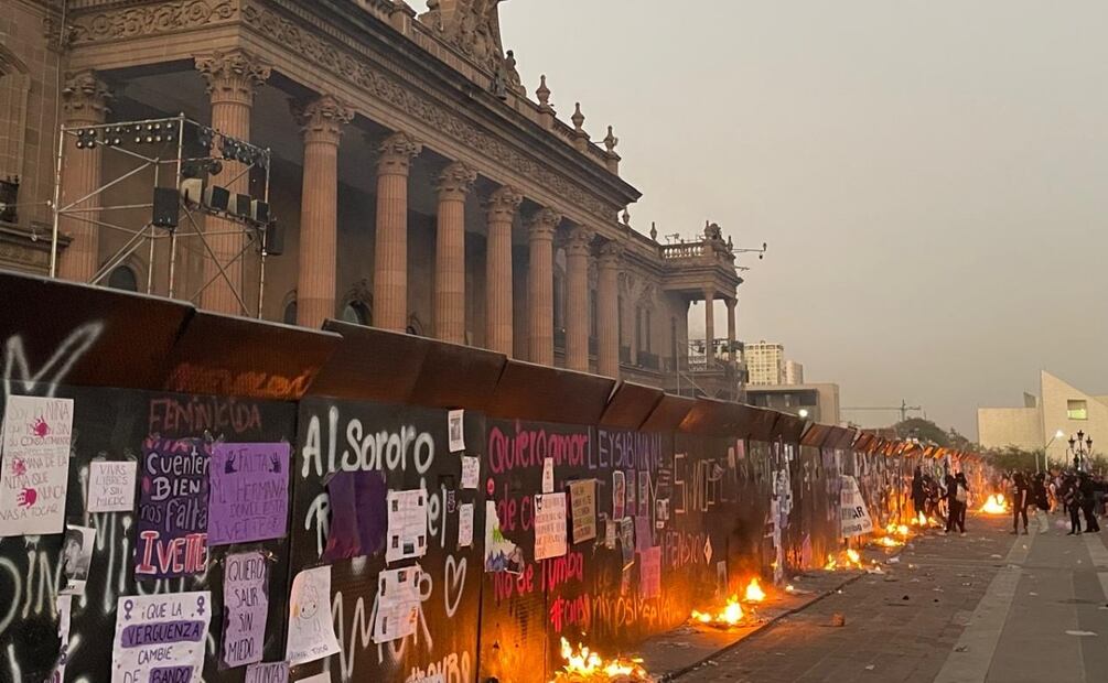 Miles de mujeres encabezaron la marcha por el Día Internacional de la Mujer en Nuevo León (08/03/2025). Foto: Especial