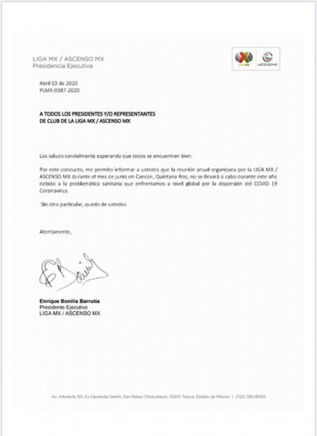 Suspenden la Reunión Anual del futbol mexicano por Coronavirus
