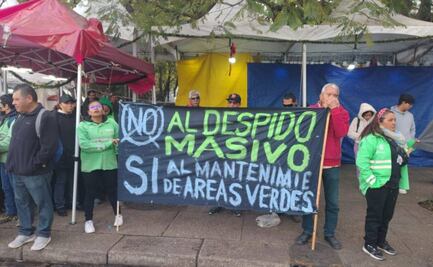 Manifestantes exigen restitución de estímulos fiscales para áreas verdes de CDMX; denuncian despidos masivos de personal de limpieza