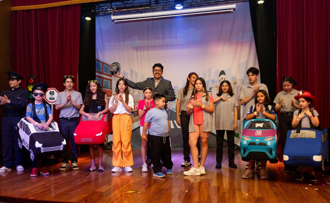 Quálitas y KidZania lanzan una obra de teatro infantil para promover la prevención y la seguridad vial. Foto: Hugo Salvador, EL UNIVERSAL