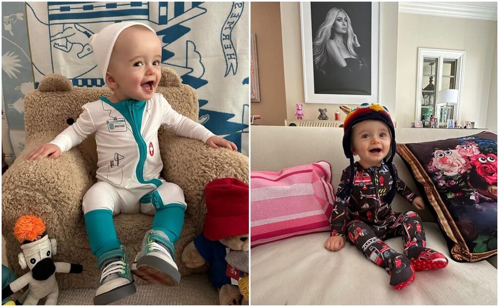 Así se ve Phoenix, el hijo de Paris Hilton, con un año de edad.