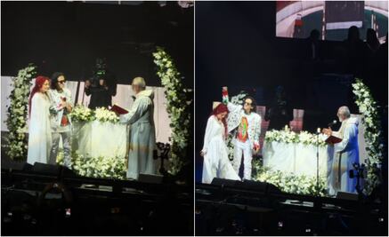 Chela y Alex Lora renuevan sus votos en el Palacio de los Deportes; se casaron hace 46 años 