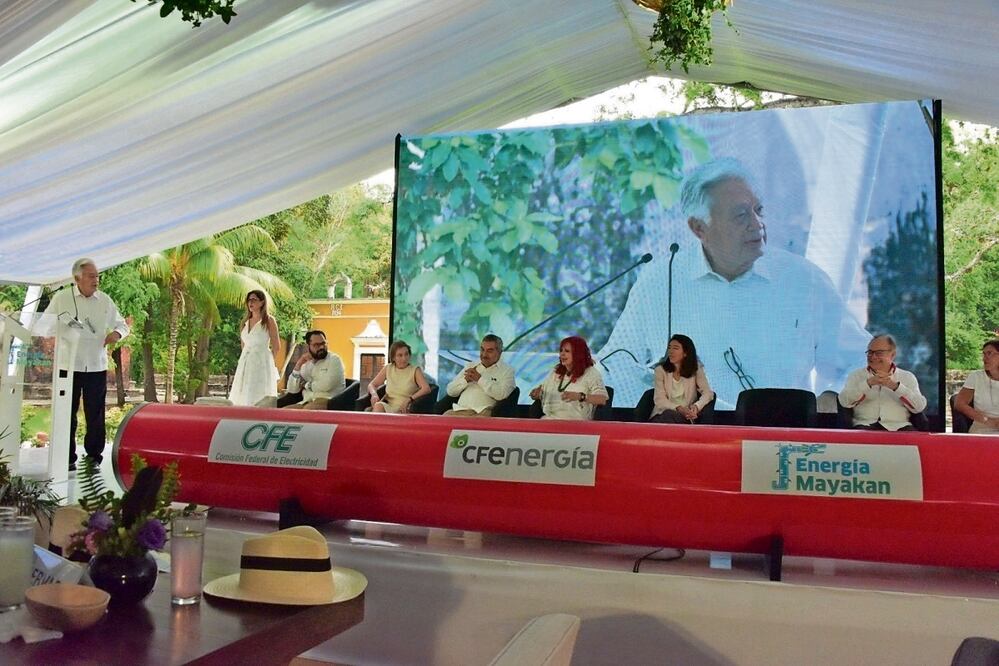 Autoridades de Pemex y de Engie anunciaron la ampliación del gasoducto Energía Mayakan. Foto: tomada de X