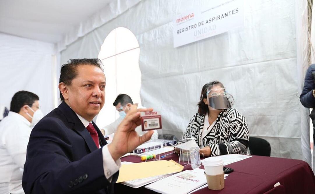 Pablo Amílcar Sandoval Ballesteros, hermano de Irma Eréndira Sandoval, asistió como aspirante por Guerrero. Foto: Cortesía