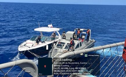 Marina rescata embarcación de EU y sus dos tripulantes desaparecidos; viajaron desde Florida hacia Quintana Roo