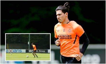 Golazo de Erick Gutiérrez en práctica del PSV