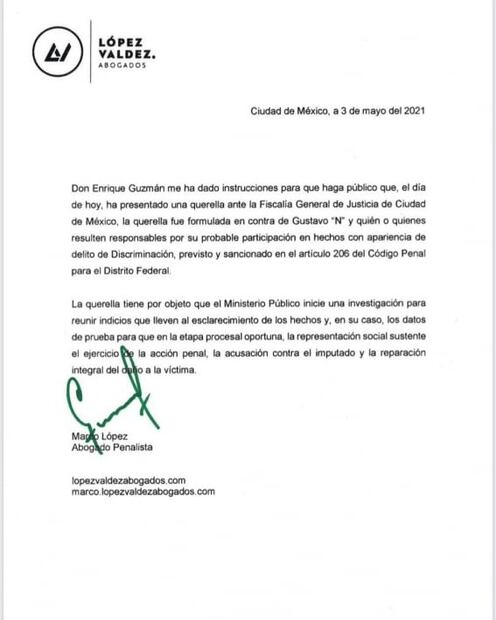 Yo no dije eso, fue tu nieta: Gustavo Adolfo Infante a Enrique Guzmán