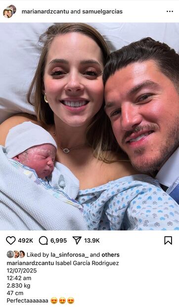 Con esta publicación Mariana Rodríguez y Samuel dieron a conocer detalles de la salud de su bebé. Foto: Instagram