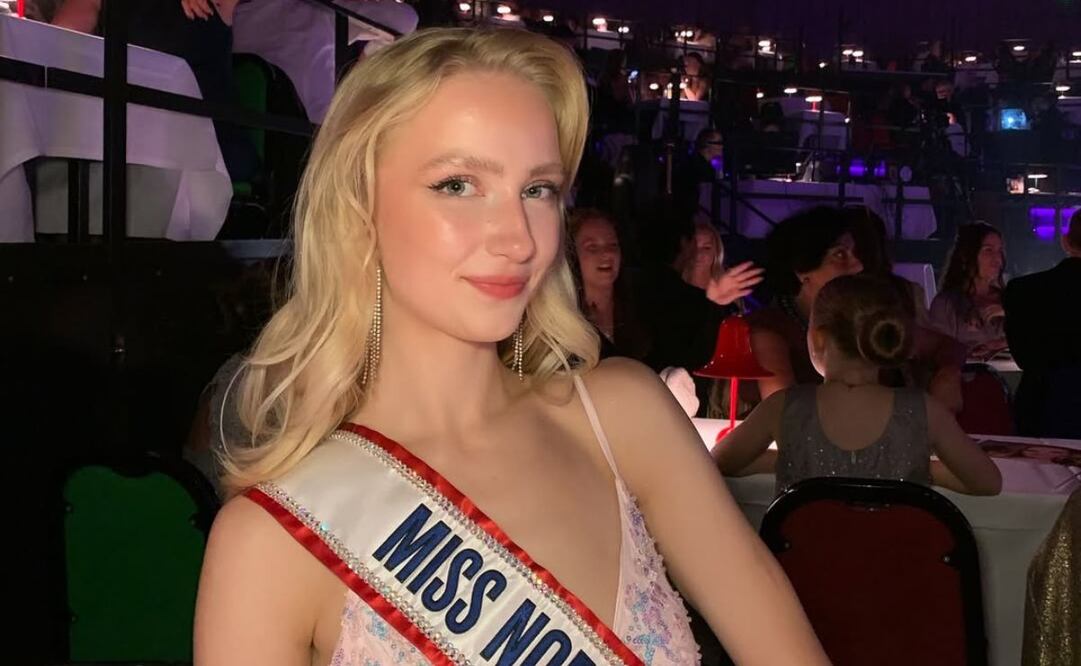 Leonora Lysglimt-Rødlan concurso como Miss Noruega en el certamen de belleza junto a Fátima Bosch. Foto: @leonoralysglimt (Instagram).