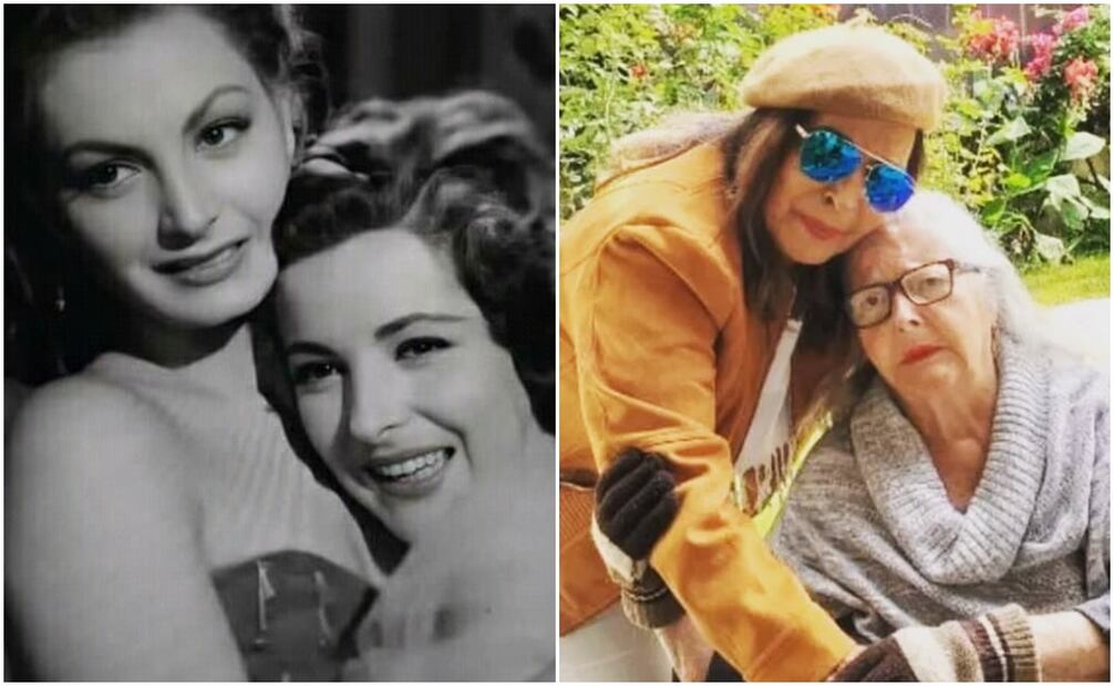 Elsa y Alma Rosa Aguirre, siempre juntas, figuras de la Época de Oro del cine mexicano.