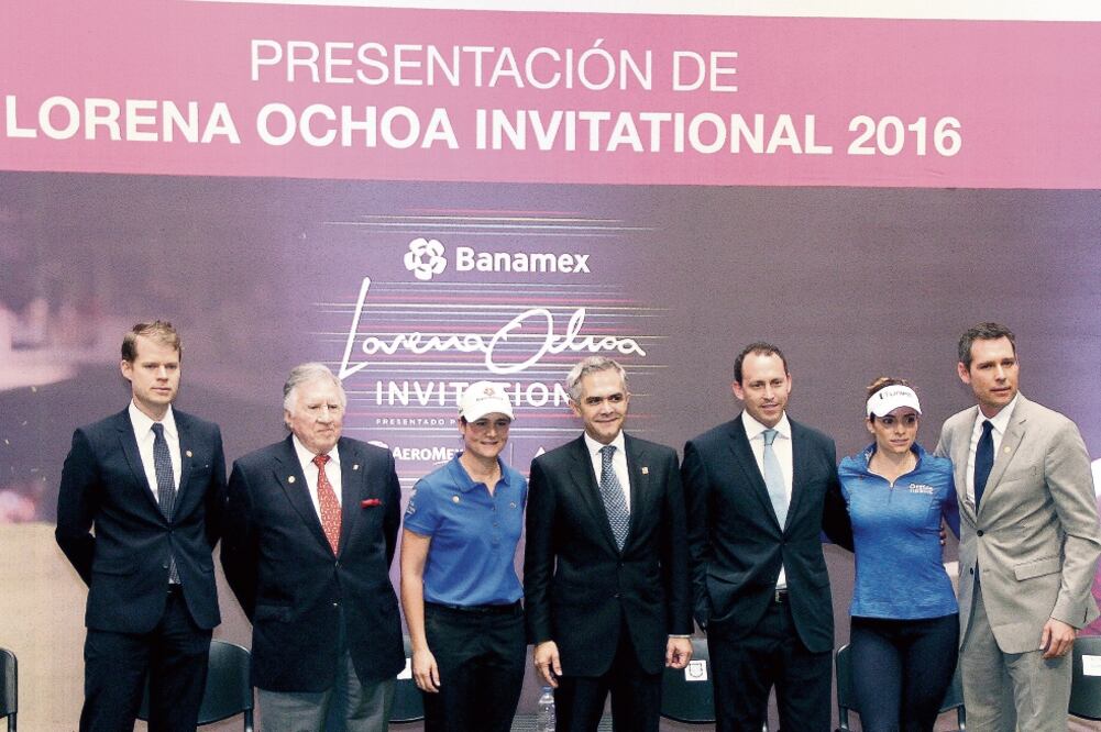 Mario Zertuche, Lorena Ochoa, Miguel Ángel Mancera, Horacio de la Vega y Gaby López (VÍCTOR CRUZ. JAM MEDIA)