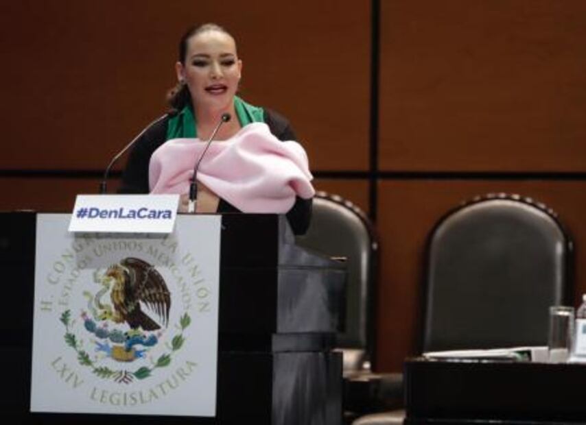 Tras polémica con Muñoz Ledo, senadora regresa a San Lázaro con bebé en brazos