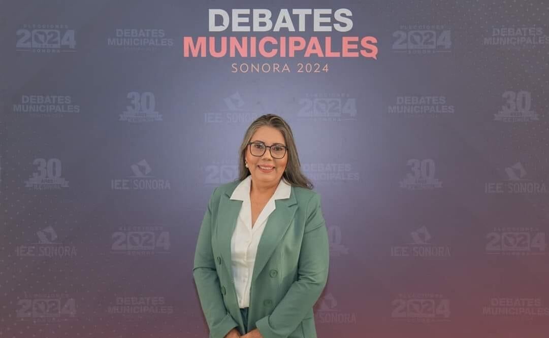 Candidata a la alcaldía de Nogales por el Partido Sonorense, hizo una denuncia pública contra el alcalde morenista por violencia de género. Foto: especial