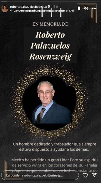 "Polvo somos y en polvo nos convertiremos, esta era una de las frases de mi padre que hoy ya está en el cielo": Roberto Palazuelos.
