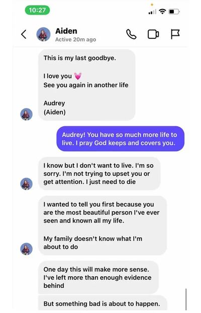 “Este es mi último adiós. Te amo… Nos vemos de nuevo en otra vida”, escribió Hale. Foto: The New York Post