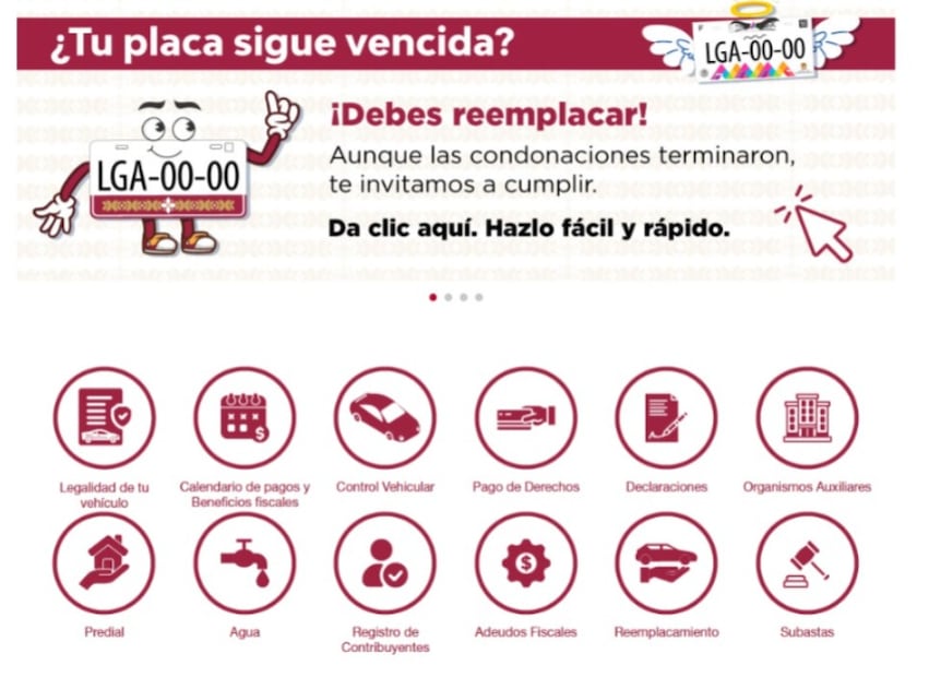 Este es el proceso que debes seguir si no alcanzaste a reemplacar en el Edomex. Foto: Captura de pantalla