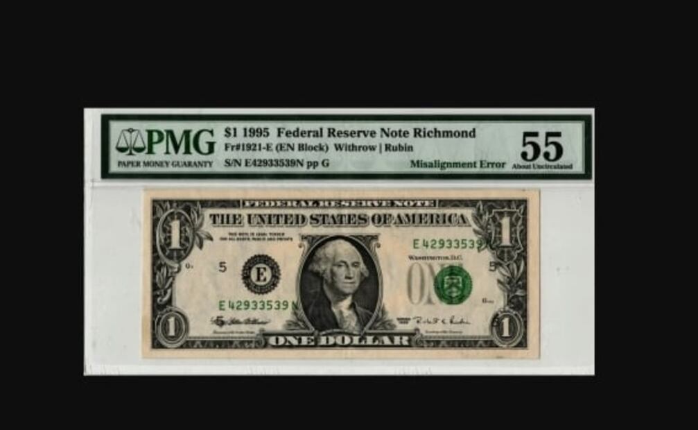 ¿Cómo son los billetes con errores de impresión que se venden por más de 500 dólares?