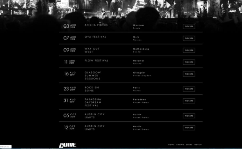 The Cure cerca de venir a México, pero falta la firma