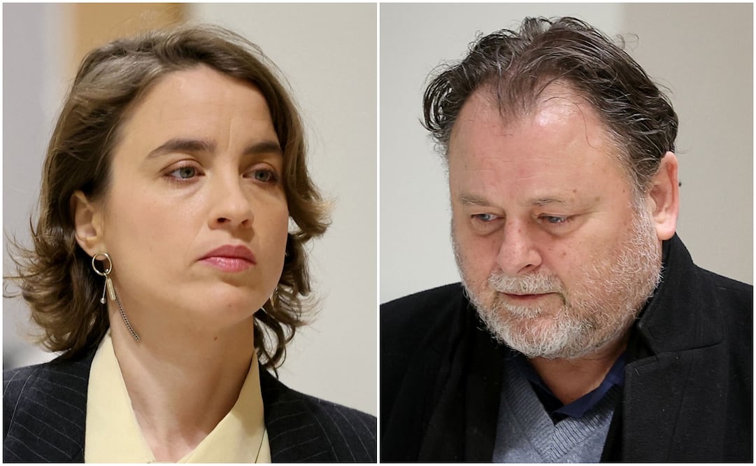 Adèle Haenel contra el director Christophe Ruggia. Fotos: AFP.