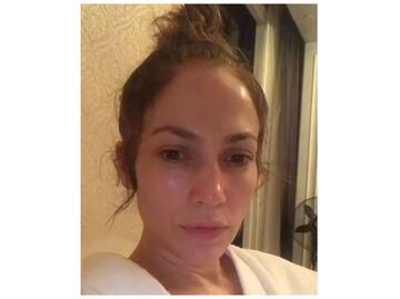 Jennifer Lopez comparte video sin gota de maquillaje