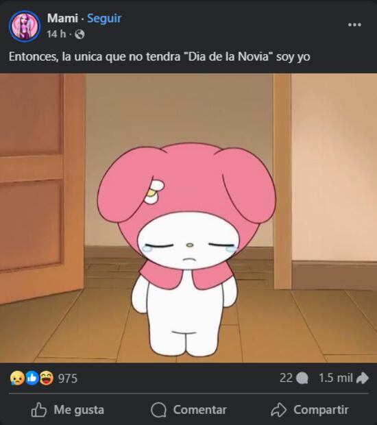 Usuarios compartieron en redes sociales reacciones graciosas y memes para dedicarle a tu pareja este Día de la Novia. Foto: Captura de pantalla