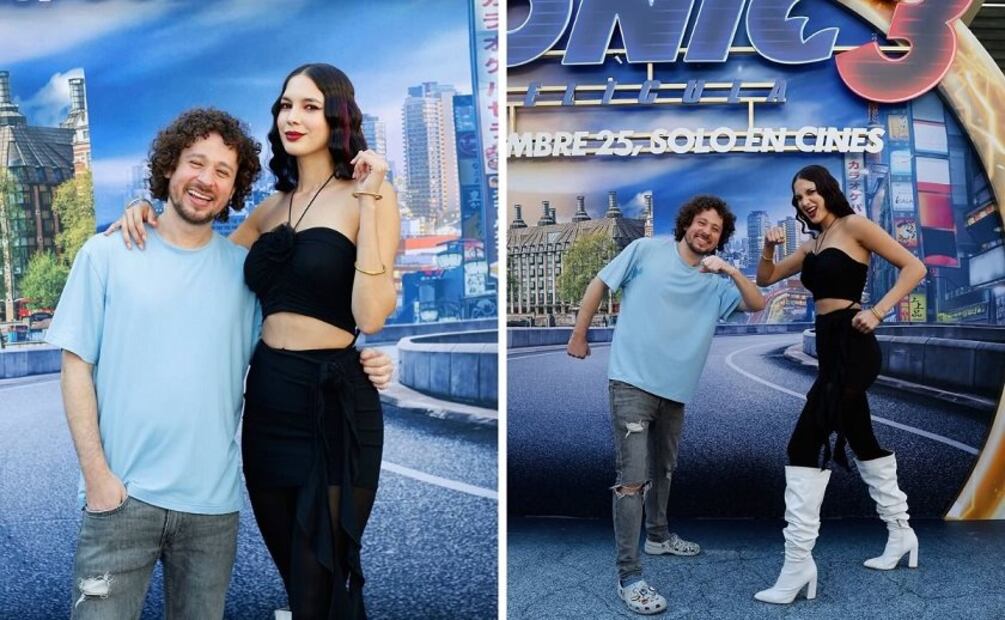 Luisito Comunica y Ary Tenorio en la premier de Sonic 3. Foto: Instagram @arianny.tenorio