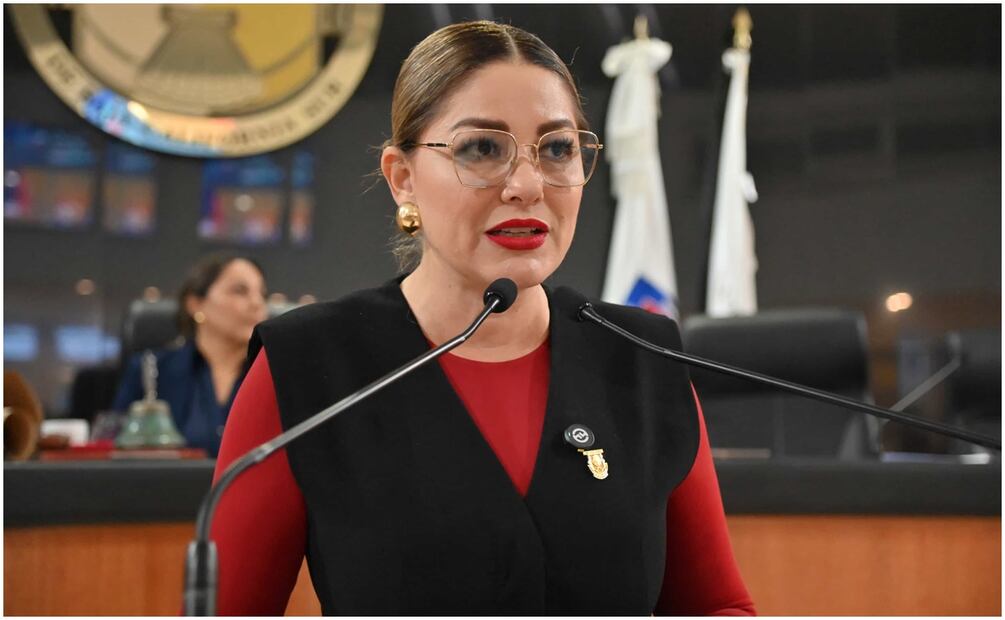 La diputada Karina Olivas Parra presentó esta iniciativa que busca que el Congreso de BCS analice penas por feminicidio (15/11/2024). Foto: Especial