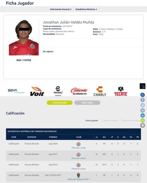 Encuentran cuerpo sin vida de futbolista mexicano de la tercera división en Cancún