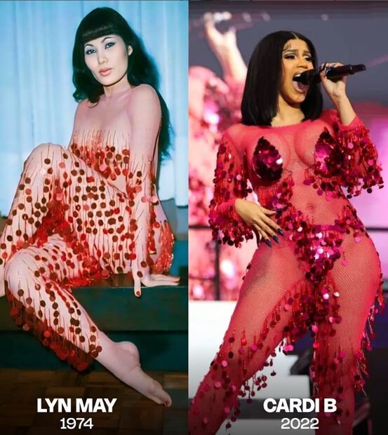 Lyn May también llama copiona a la rapera Cardi B.