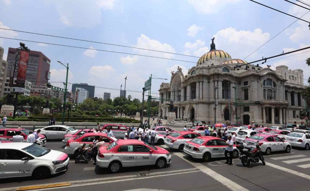 Protesta de taxistas en CDMX 09/06/2025. Foto: Francisco Rodríguez. EL UNIVERSAL