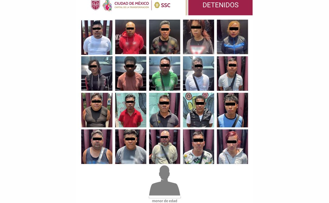 Detienen a 21 integrantes del sindicato de los 300 (10/06/2025). Foto: Especial