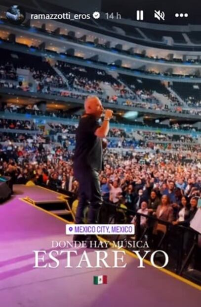 Eros Ramazzotti regresa a México, pero no logra llenar la Arena CDMX