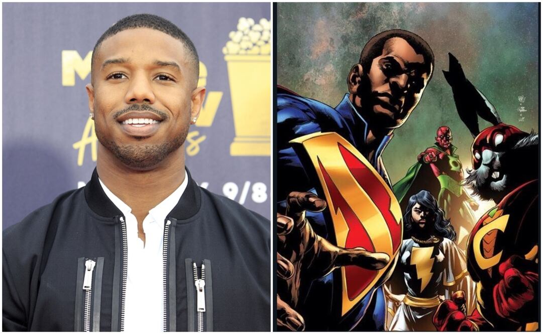 Michael B. Jordan y Calvin Ellis. Fotos. EFE y DC Comics