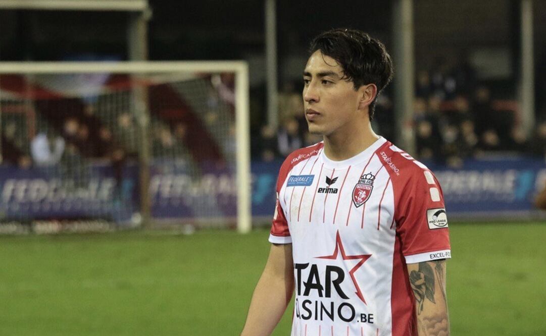 Twitter (@96govea) El mexicano Omar Govea jugador del Excel Mouscron