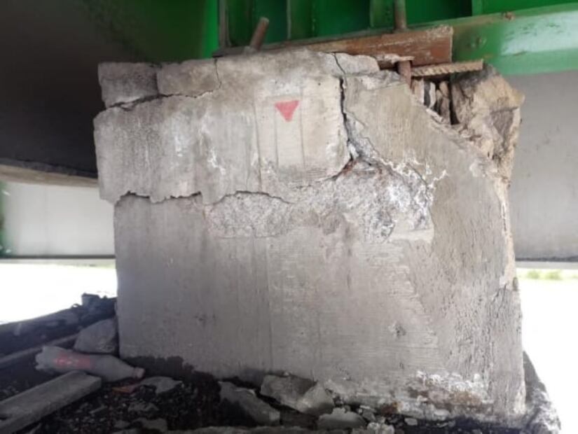 Tras afectaciones por sismo, cierran puente vehicular que conecta Valle de Chalco con autopista México-Puebla 