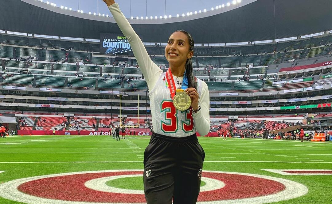 Diana Flores en el Monday Night Football de la NFL en la CDMX - FOTO: Facebook