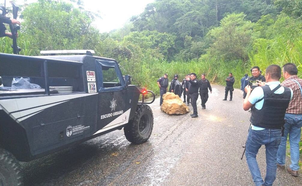 Ferzas de seguridad federal y estatal ingresaron la mañana de este viernes a la cabecera municipal de Tila , después de tres días de acciones violentas cometidas por grupos armados que operan en esa región. Foto: Especial