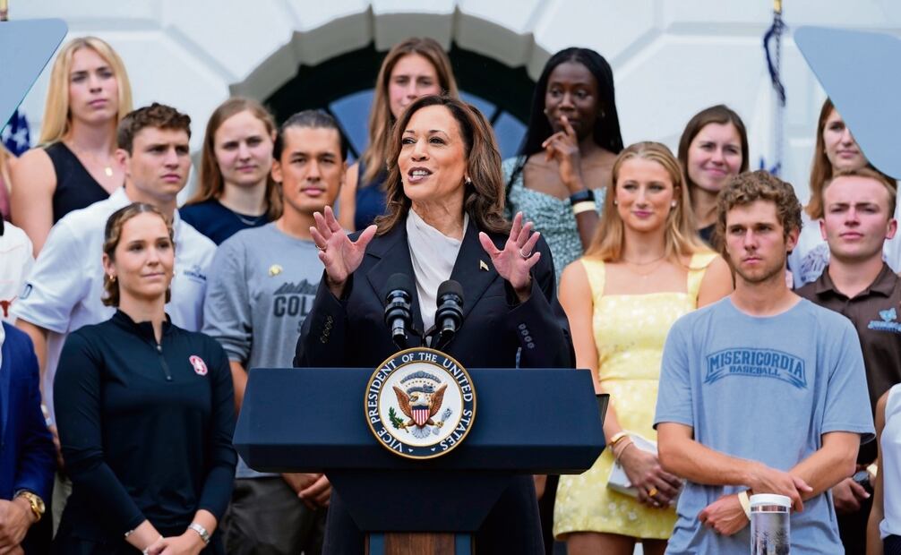 Harris se declaró "orgullosa" de contar con "el amplio apoyo necesario" para ser la elegida. Foto: Susan Walsh | AP