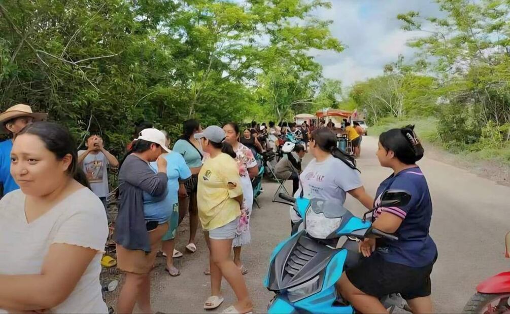 Habitantes protestan por problema de apagones que afecta a Yucatán (25/06/2025). Foto: Especial