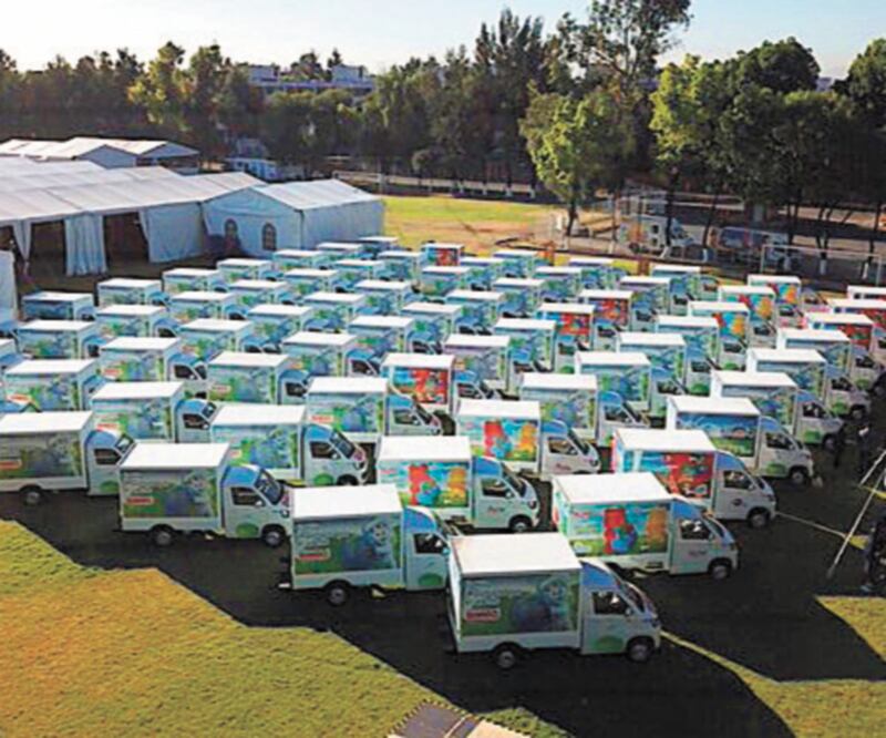 Grupo Bimbo puso en operación 100 unidades eléctricas de la nueva flotilla, las cuales son producidas por la compañía. Foto: ESPECIAL