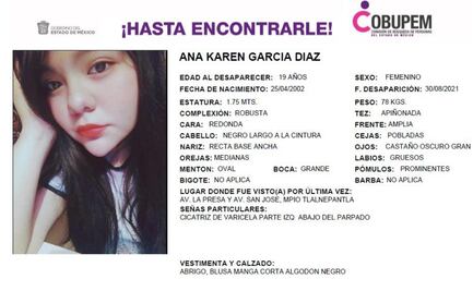 Lanzan ficha de búsqueda para Ana Karen, joven arrastrada por corriente en Tlalnepantla